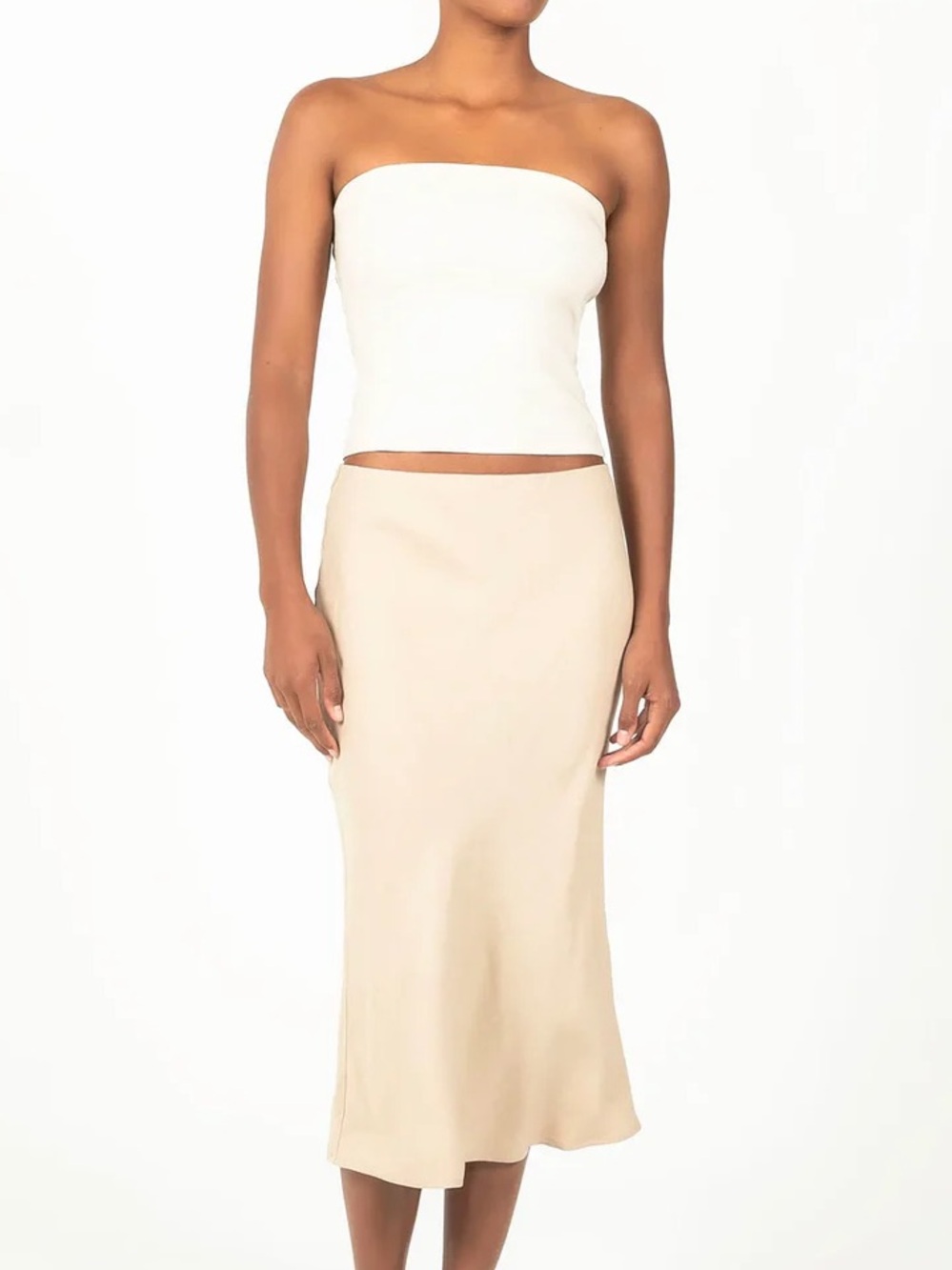 Strapless White Tube Top